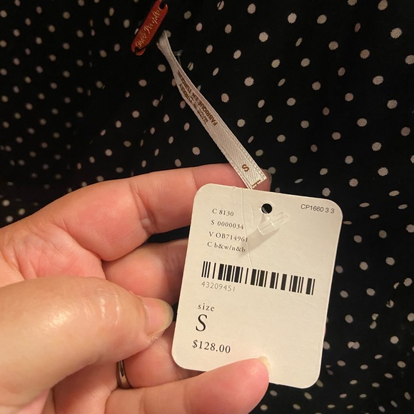 NWT Free people polka dot top & skirt set - Picture 6 of 8